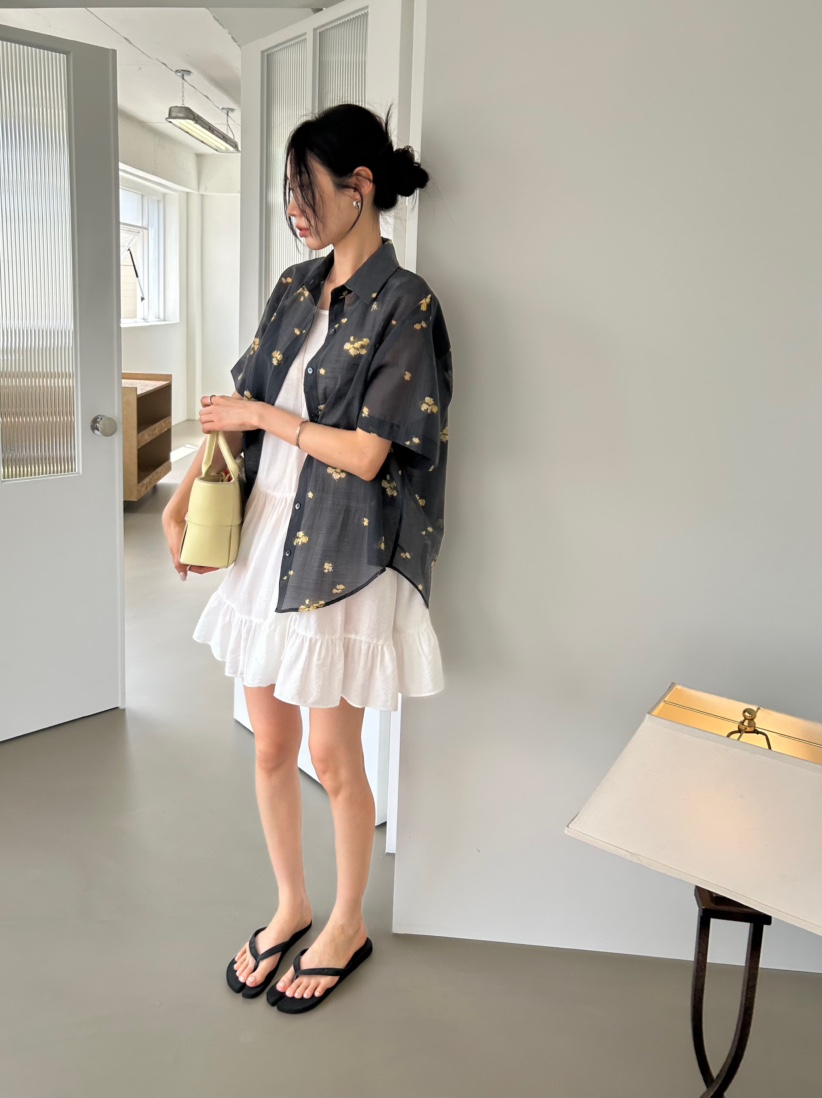 ME MO韓國代購女裝新款推薦26夏季時尚職業休閑襯衫蕾絲衫ME MO襯衫/蕾絲衫