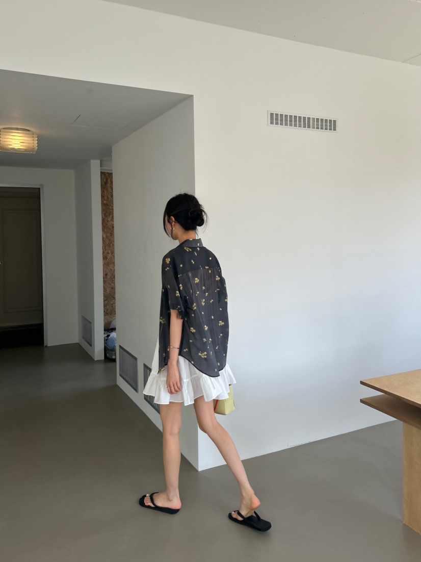 ME MO韓國代購女裝新款推薦26夏季時尚職業休閑襯衫蕾絲衫ME MO襯衫/蕾絲衫