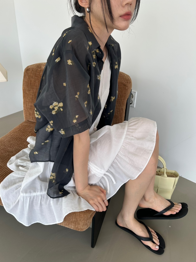 ME MO韓國代購女裝新款推薦26夏季時尚職業休閑襯衫蕾絲衫ME MO襯衫/蕾絲衫