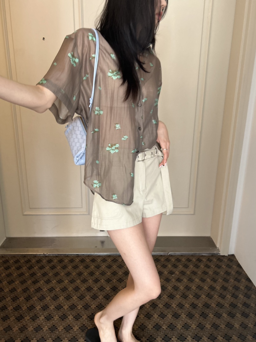 ME MO韓國代購女裝新款推薦26夏季時尚職業休閑襯衫蕾絲衫ME MO襯衫/蕾絲衫