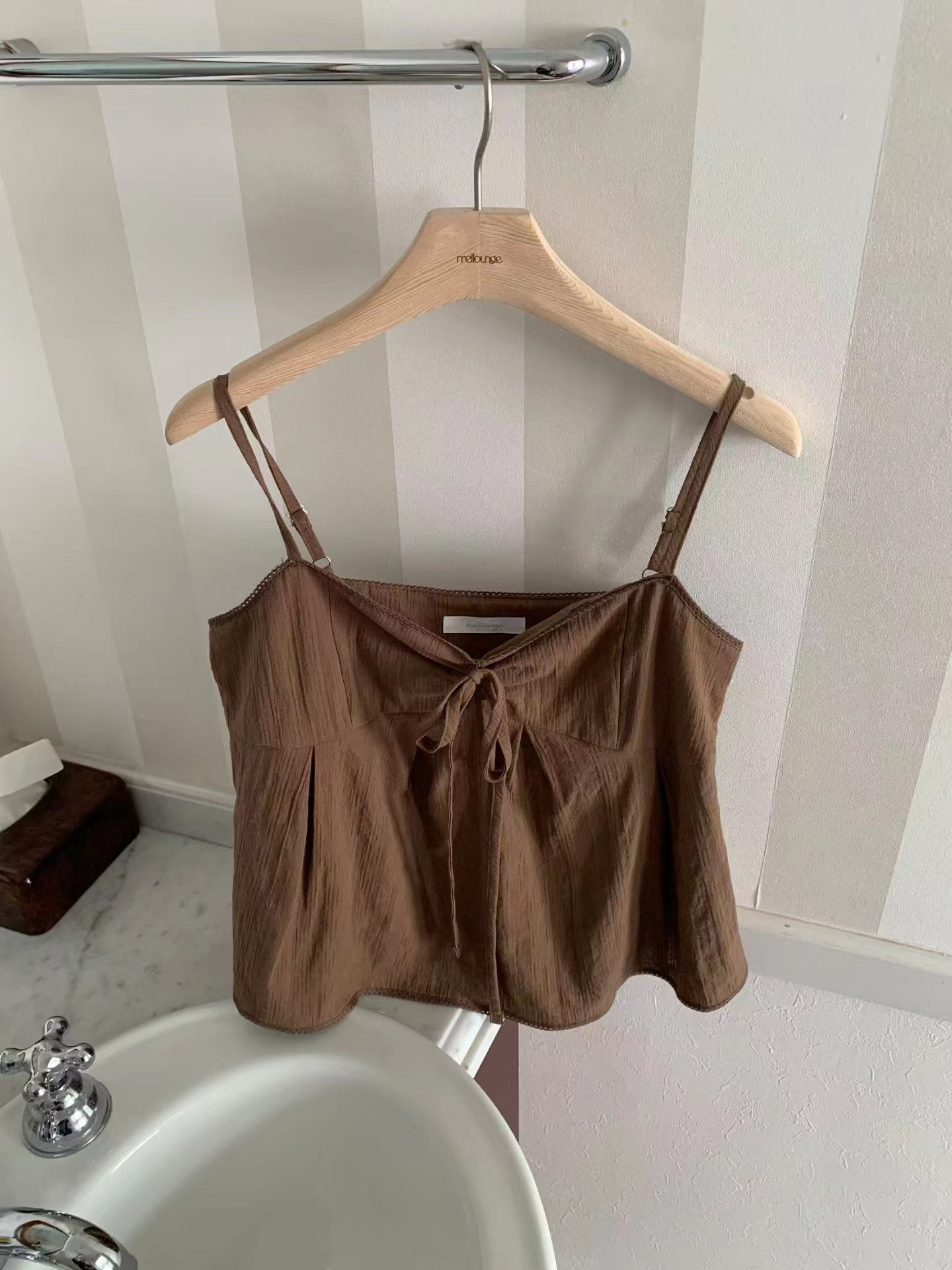MELLOUNGE-멜라운지-T韓國代購女士新品26夏季吊帶背心MELLOUNGE-2件起吊帶/背心圖色1