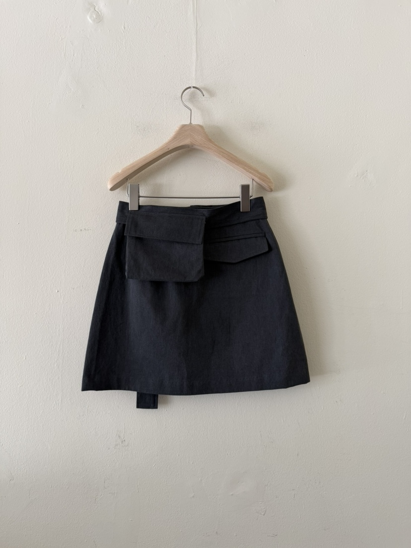 MENG韓國直郵女裝新品26春夏時尚26夏季休閑推薦短裙含腰帶MENG短裙