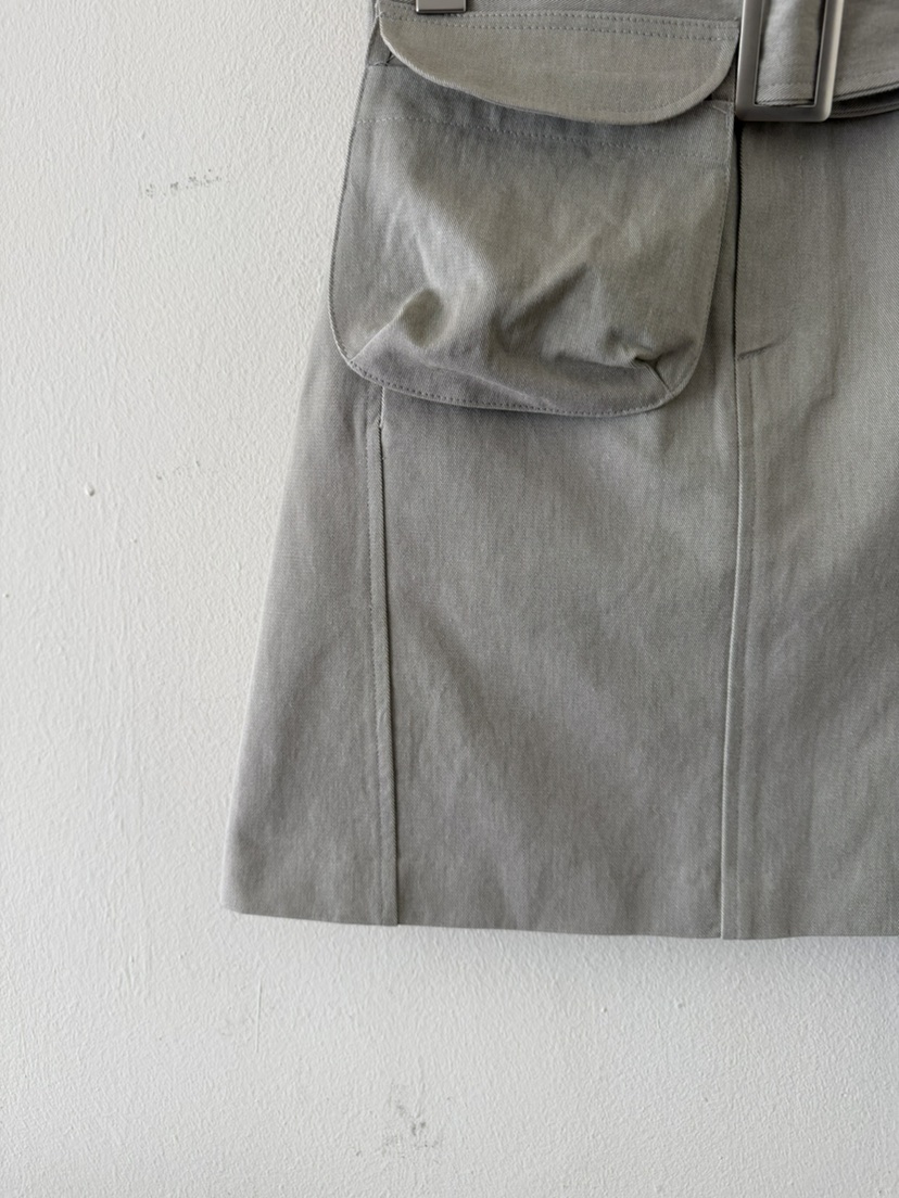 MENG韓國直郵女裝新品26春夏時尚26夏季休閑推薦短裙含腰帶MENG短裙