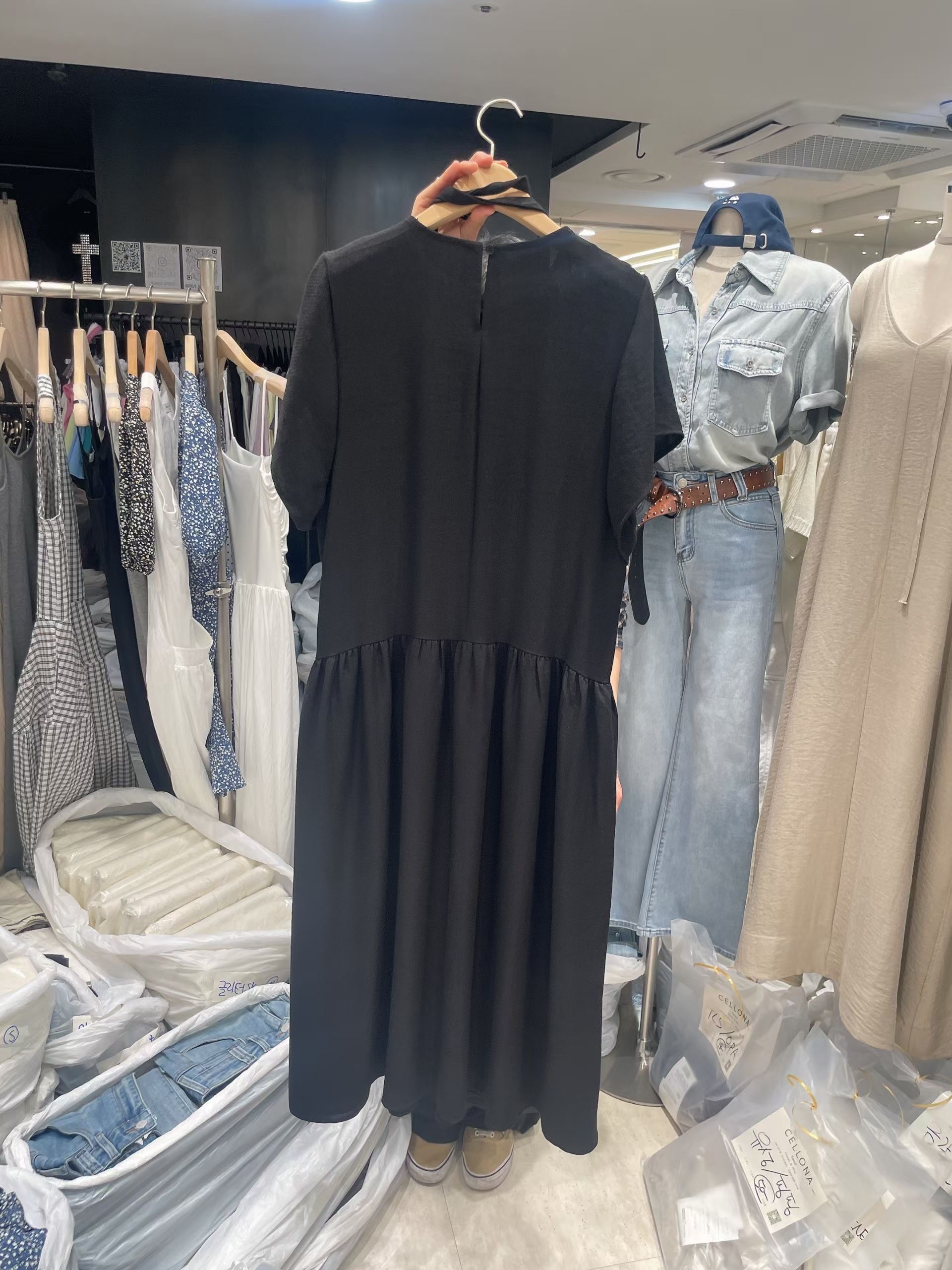 CELLONA韓國直郵女士新款時尚休閑熱賣26春夏連衣裙含腰繩MSCELLONA連衣裙