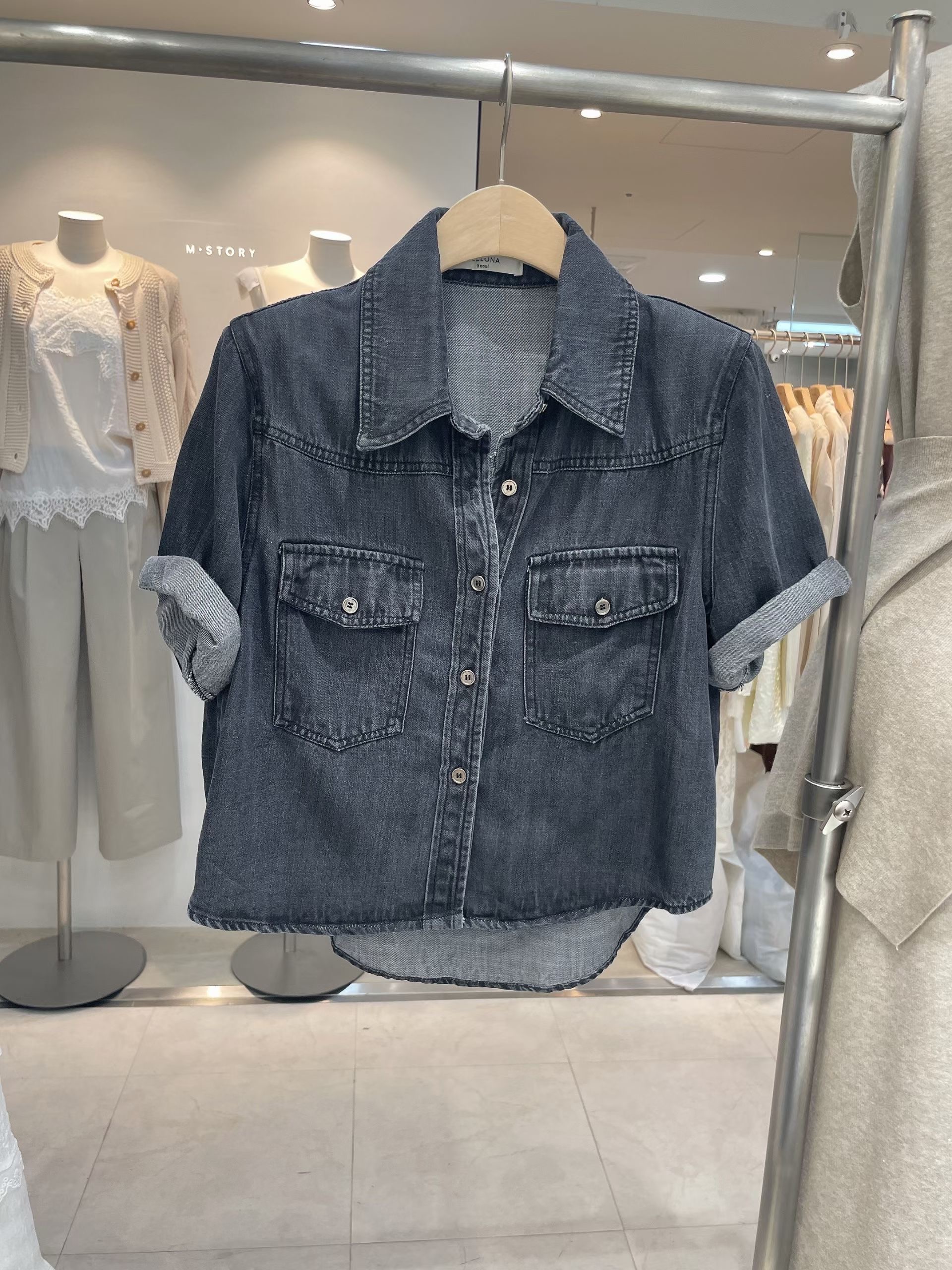 CELLONA韓國直郵實拍女裝新品26春夏熱賣休閑人氣襯衫蕾絲衫CELLONA襯衫/蕾絲衫圖色2