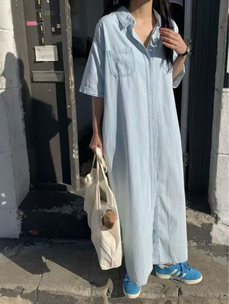 CELLONA韓國直郵實拍女裝新品人氣休閑連衣裙不含腰帶開衩SCELLONA連衣裙