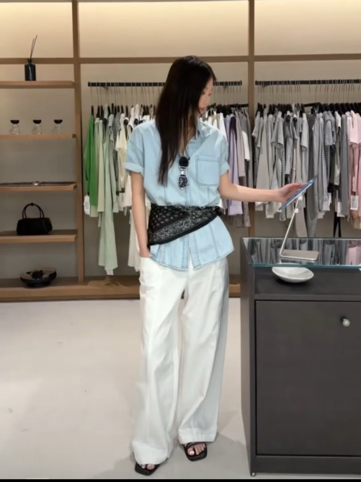 CELLONA韓國直郵實拍女士新品休閑26春夏熱賣26夏季襯衫蕾絲衫CELLONA襯衫/蕾絲衫