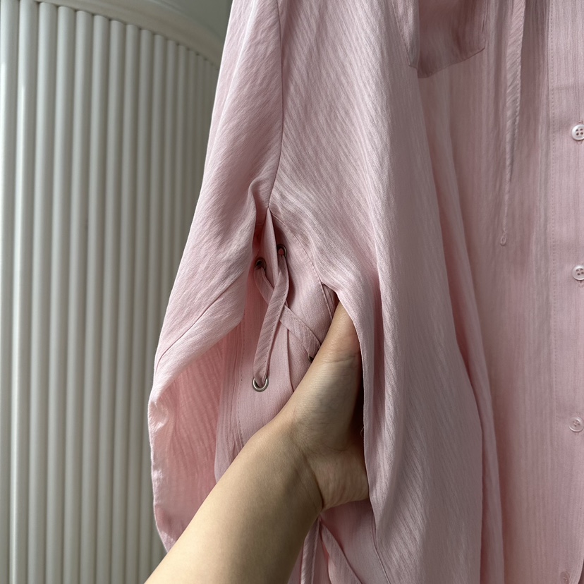 PALETTE-Q東大門實拍韓國女裝新款人氣襯衫蕾絲衫連帽衫鏤空長款PALETTE-Q襯衫/蕾絲衫