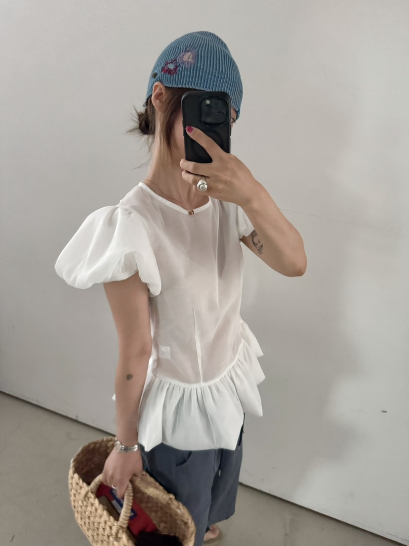 OLI SEOUL韓國直郵女士新款推薦職業休閑人氣襯衫蕾絲衫LOLI SEOUL襯衫/蕾絲衫