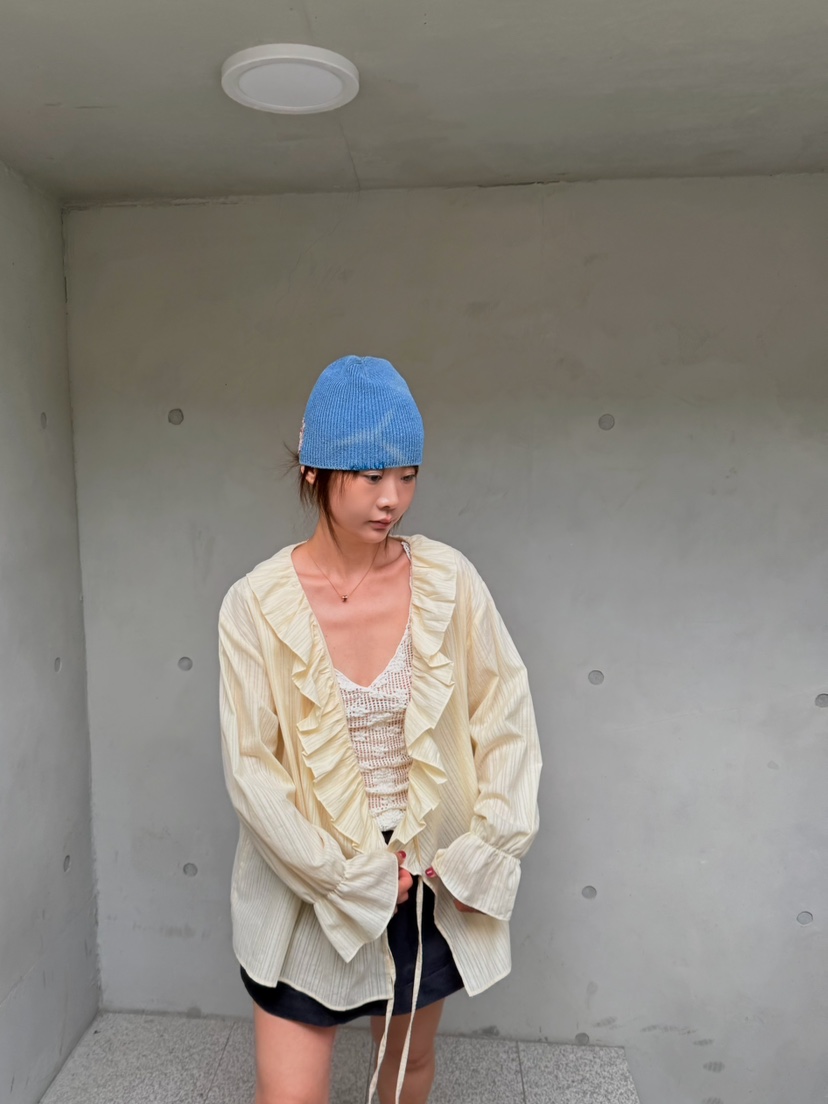 OLI SEOUL韓國代購女士新品職業時尚26春夏推薦襯衫蕾絲衫OLI SEOUL襯衫/蕾絲衫