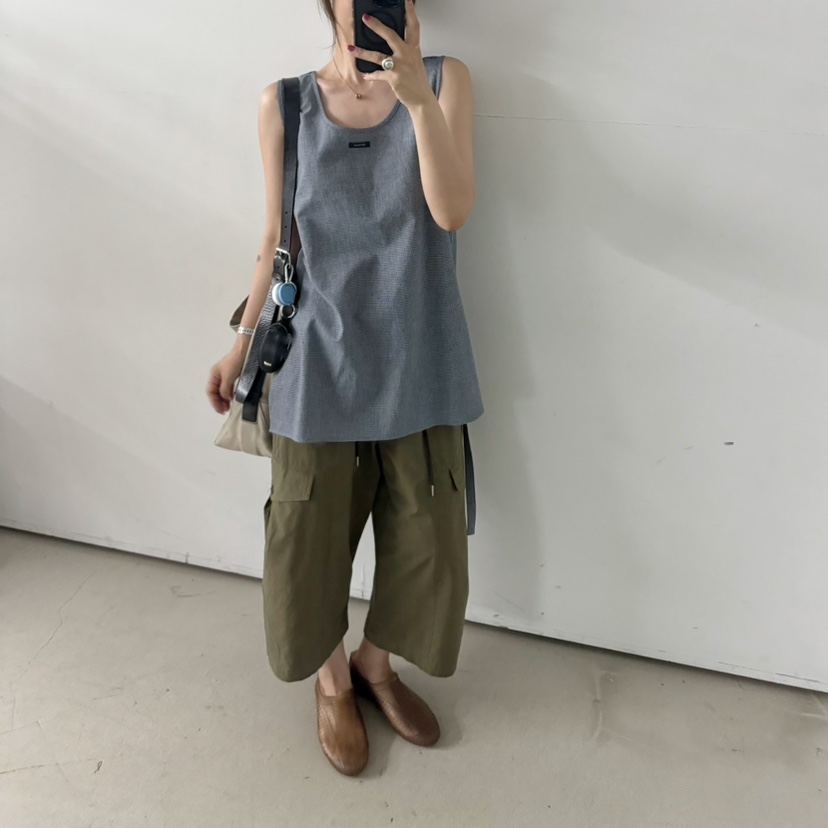OLI SEOUL韓國東大門代購女士新款26夏季吊帶背心含腰帶LOLI SEOUL吊帶/背心