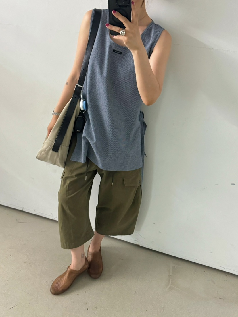 OLI SEOUL韓國東大門代購女士新款26夏季吊帶背心含腰帶LOLI SEOUL吊帶/背心