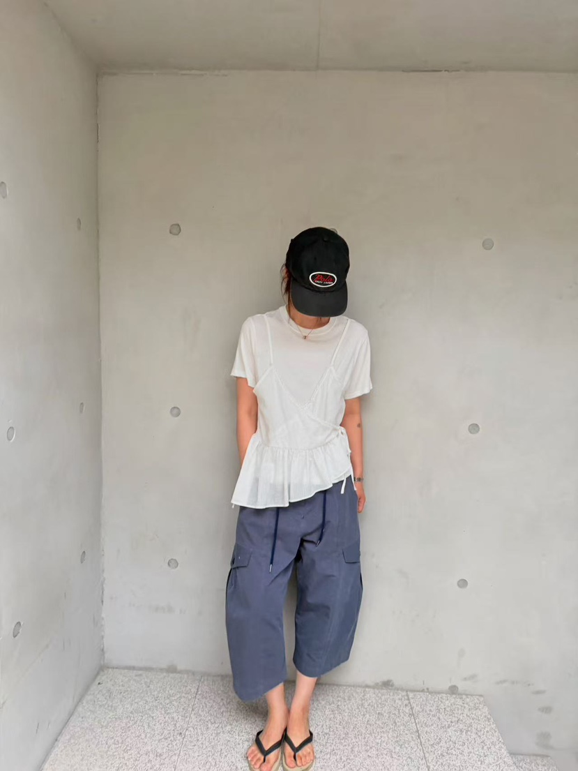 OLI SEOUL韓國東大門直郵女裝新款職業休閑人氣T恤假兩件OLI SEOULT恤