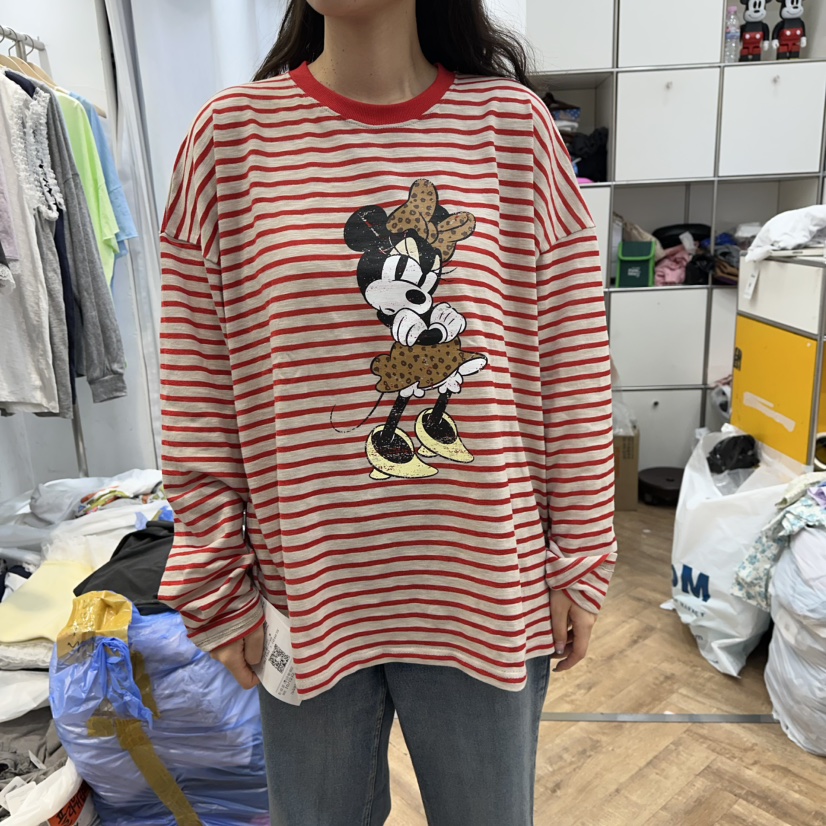 DE LINE韓國直郵女士新款26夏季休閑推薦時尚26春夏長袖T恤DE LINE長袖T恤圖色3