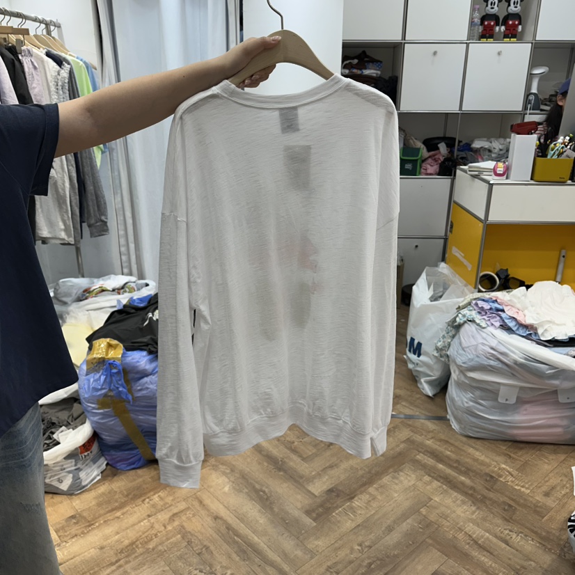 DE LINE韓國直郵女士新品休閑26夏季人氣職業熱賣長袖T恤DE LINE長袖T恤