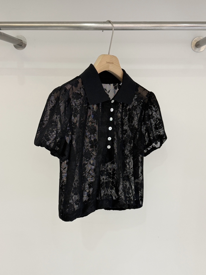 TOOGOOD韓國東大門直郵女士新款26春夏襯衫蕾絲衫刺繡透視TOOGOOD襯衫/蕾絲衫圖色2