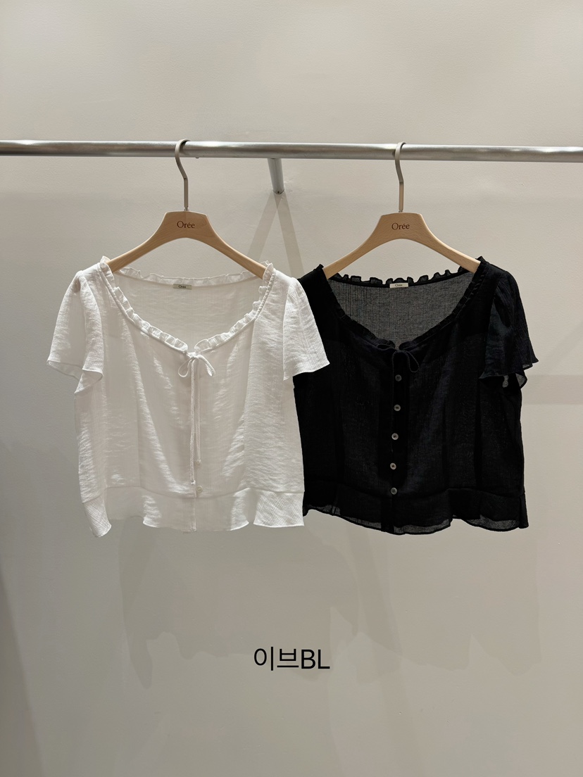 OREE韓國直郵實拍女裝新品人氣時尚熱賣推薦26春夏襯衫蕾絲衫LOREE襯衫/蕾絲衫