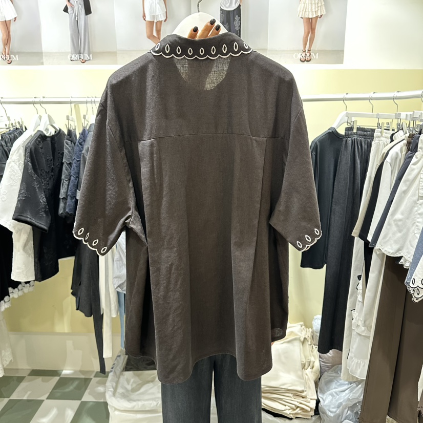 OREUM韓國東大門代購女士新品26春夏休閑熱賣襯衫蕾絲衫SOREUM襯衫/蕾絲衫