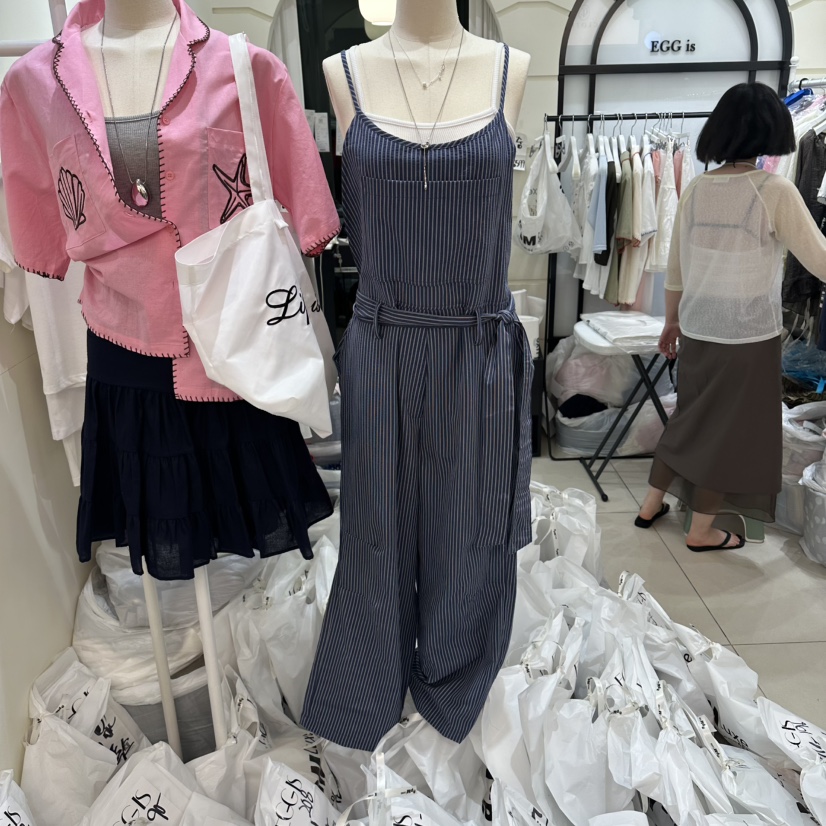 EGG IS韓國東大門直郵女裝新品人氣連體褲不含內搭含腰帶SEGG IS連體褲圖色2