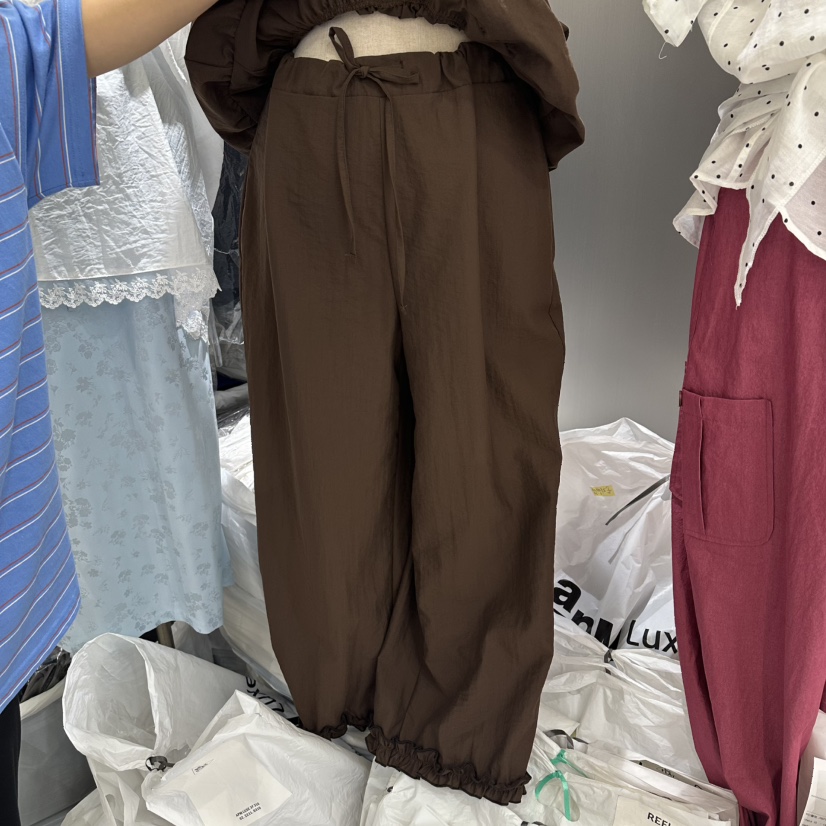 REFLAT韓國直郵實拍女士新款職業熱賣休閑人氣休閑褲荷葉邊REFLAT休閑褲圖色1