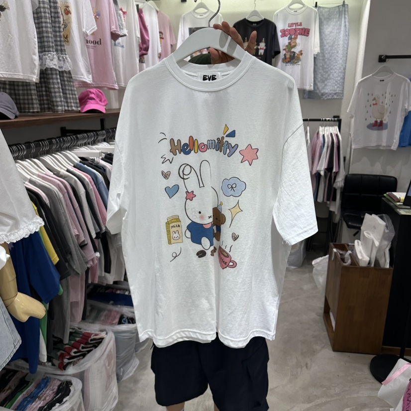 EVE韓國直郵實拍女裝新款熱賣職業人氣26夏季26春夏時尚T恤EVET恤圖色1
