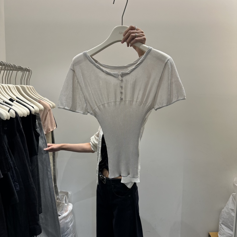 ALTER韓國直郵女裝新款熱賣職業推薦休閑26夏季26春夏針織衫Alter針織衫圖色1
