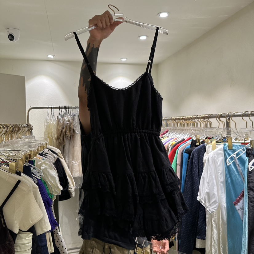 JERRY HALL-P韓國直郵實拍女裝新品熱賣連衣裙迷你裙蕾絲無袖SJERRY HALL連衣裙