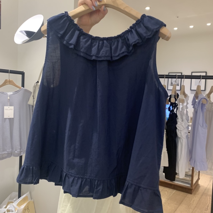 ERUME韓國東大門代購女士新品休閑26夏季職業吊帶背心褶皺ERUME吊帶/背心
