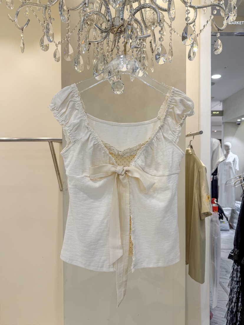 81 MARKET-L韓國直郵實拍女士新款26春夏26夏季吊帶背心81 MARKET-L吊帶/背心圖色2奶油色