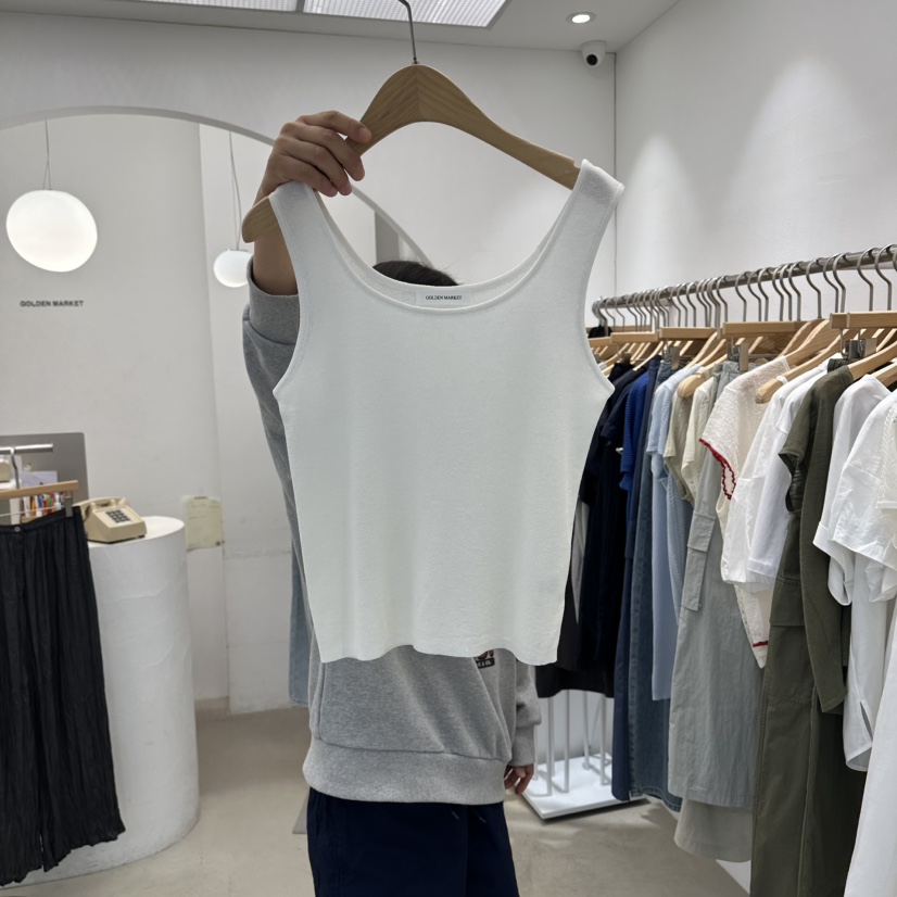 GOLDEN MARKET韓國代購女裝新款26春夏吊帶背心針織無袖GOLDEN MARKET吊帶/背心圖色1