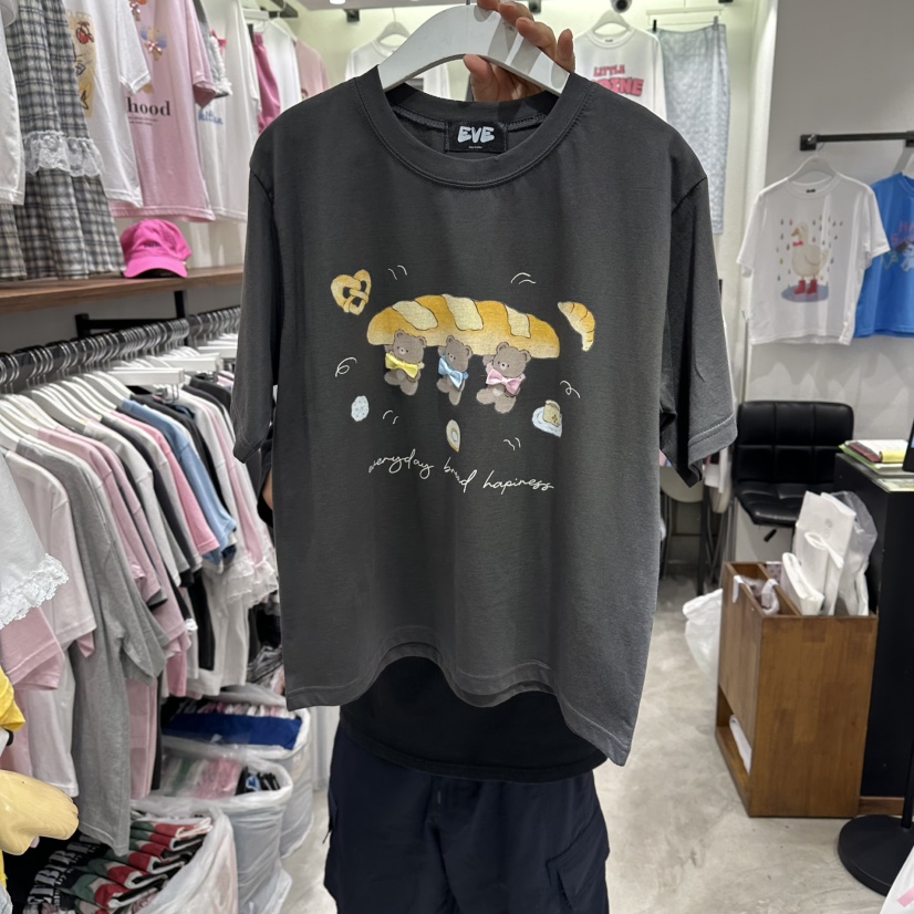 EVE韓國代購女裝新品推薦26夏季職業時尚人氣熱賣休閑T恤EVET恤圖色3