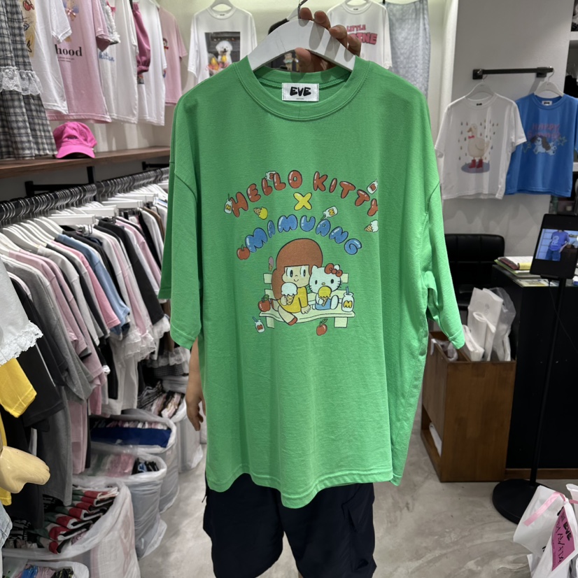 EVE韓國直郵女士新品推薦職業26夏季26春夏休閑時尚熱賣T恤EVET恤圖色2