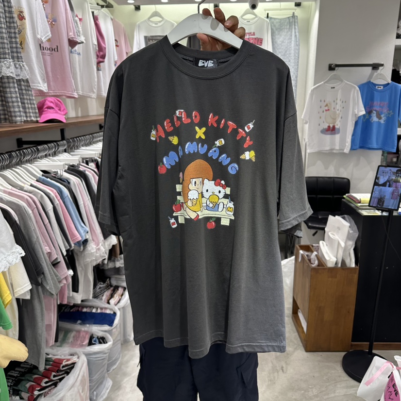 EVE韓國直郵女士新品推薦職業26夏季26春夏休閑時尚熱賣T恤EVET恤圖色3