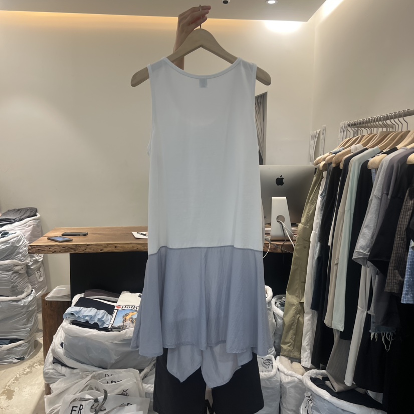 FRIC韓國東大門代購女士新品休閑熱賣時尚人氣連衣裙撞色FRIC連衣裙