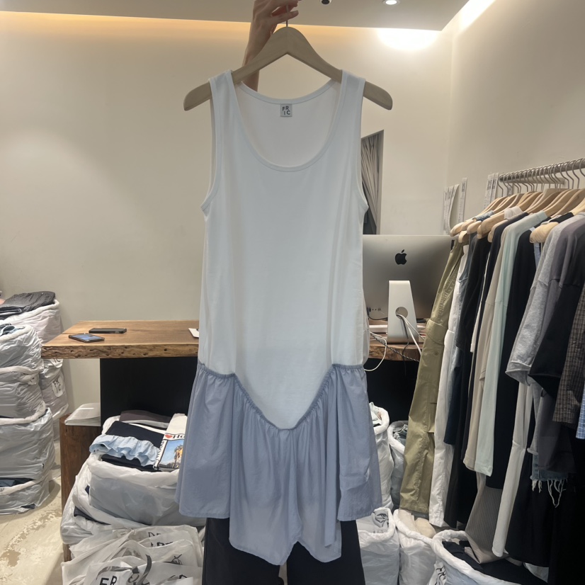 FRIC韓國東大門代購女士新品休閑熱賣時尚人氣連衣裙撞色FRIC連衣裙圖色3