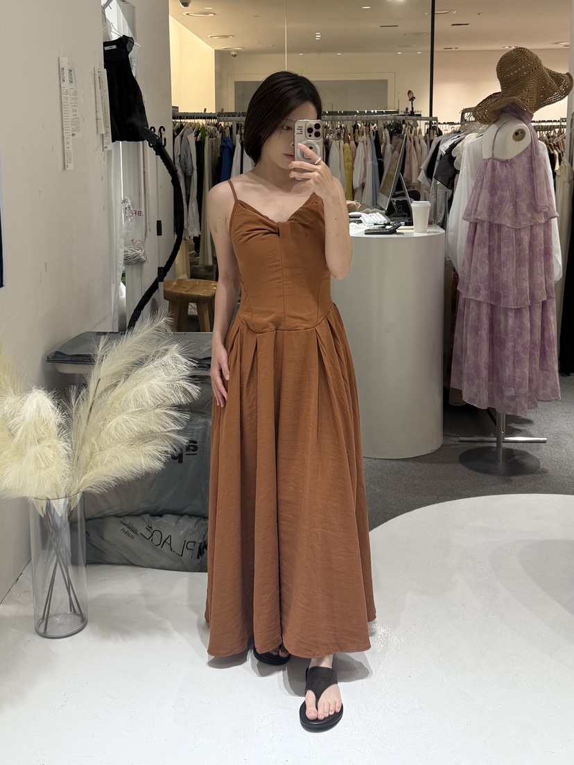 FABRIC韓國東大門直郵女裝新款時尚職業推薦人氣連衣裙無袖FABRIC連衣裙