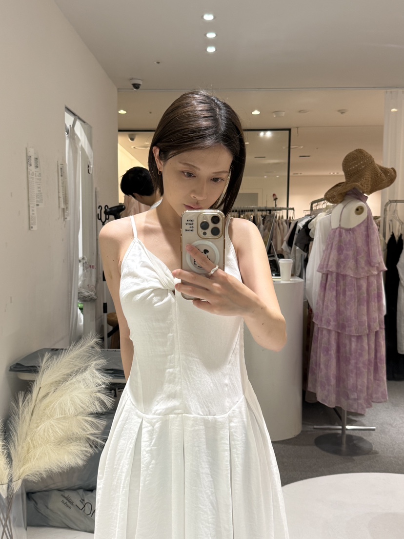 FABRIC韓國東大門直郵女裝新款時尚職業推薦人氣連衣裙無袖FABRIC連衣裙