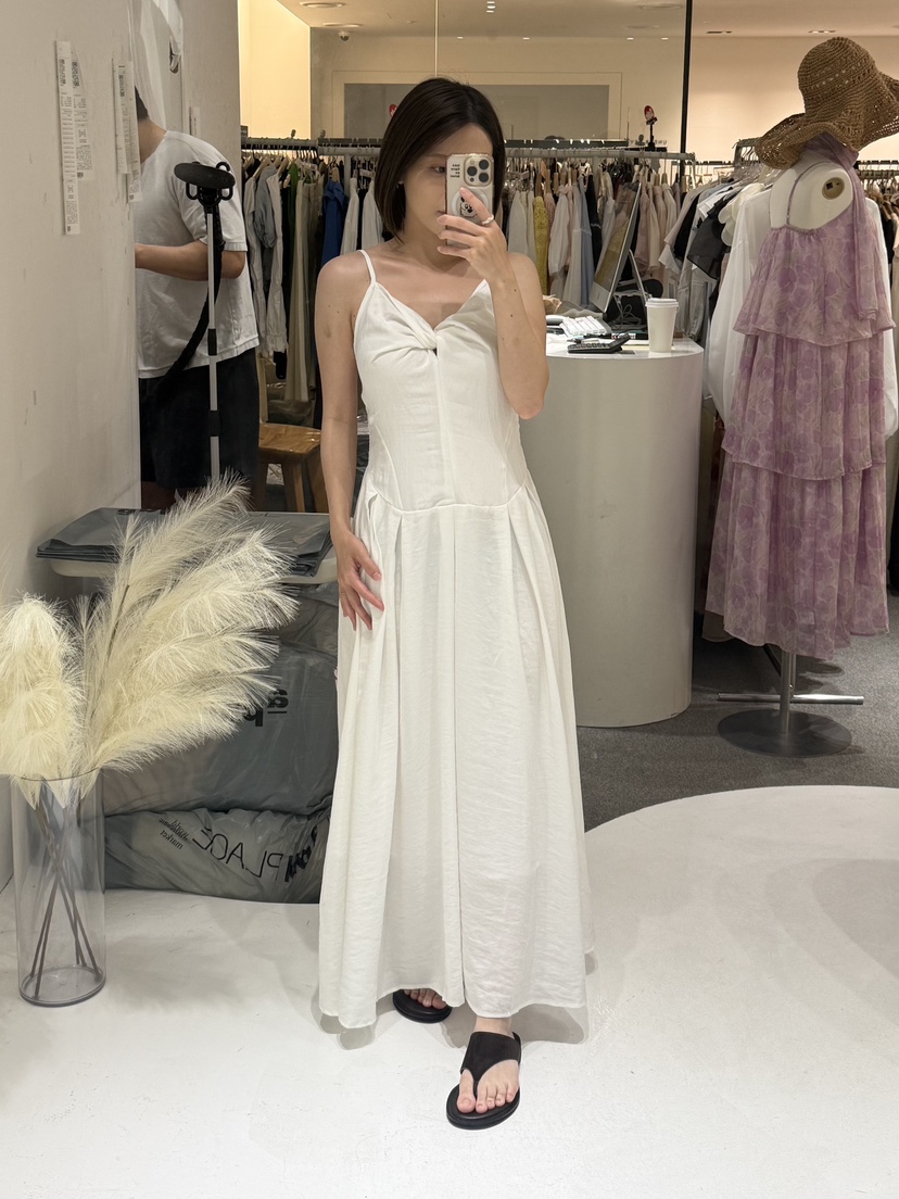 FABRIC韓國東大門直郵女裝新款時尚職業推薦人氣連衣裙無袖FABRIC連衣裙