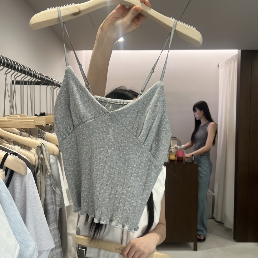 LEGACY韓國東大門直郵女士新款26春夏時尚吊帶背心小花無袖LEGACY吊帶/背心圖色1