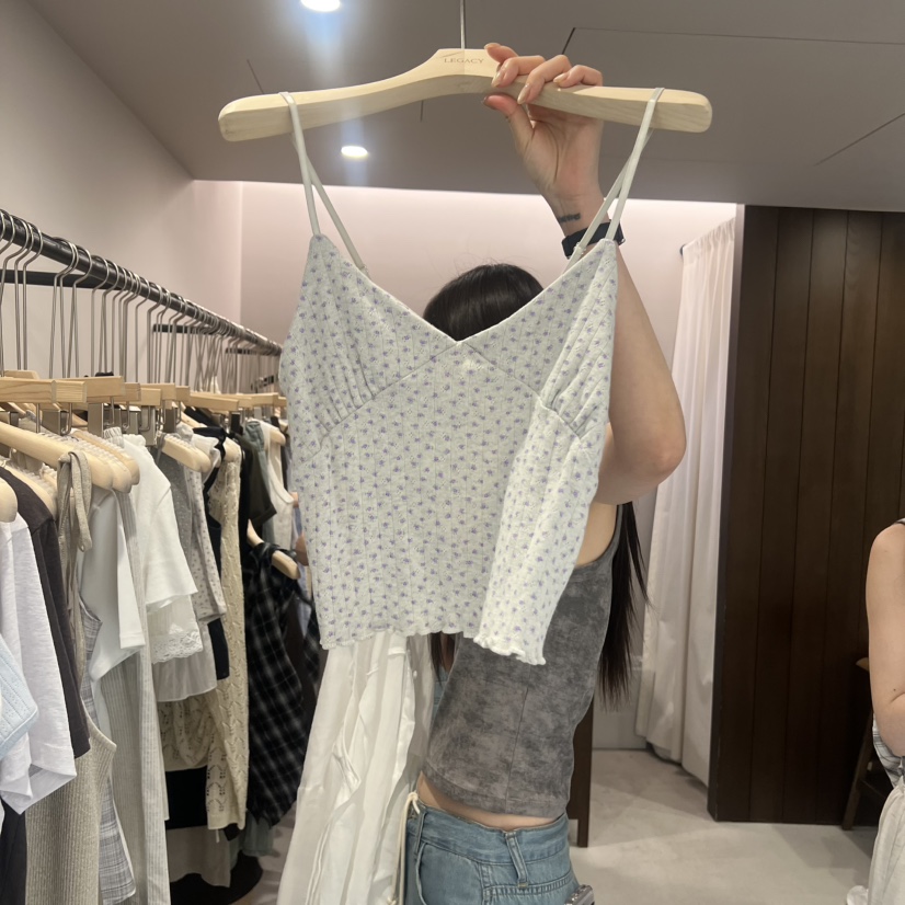 LEGACY韓國東大門直郵女士新款26春夏時尚吊帶背心小花無袖LEGACY吊帶/背心圖色2