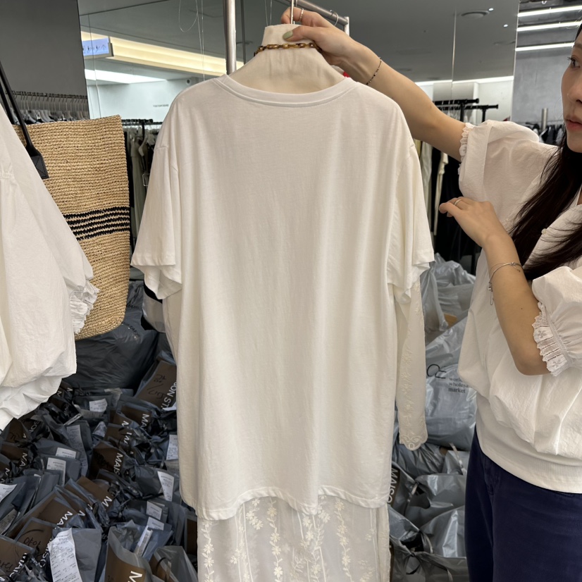 DOUBLE STANDARD/LE SMOKING/MAISONSTAFF韓國直郵女裝新款26夏季T恤不含內搭MAISONSTAFFT恤