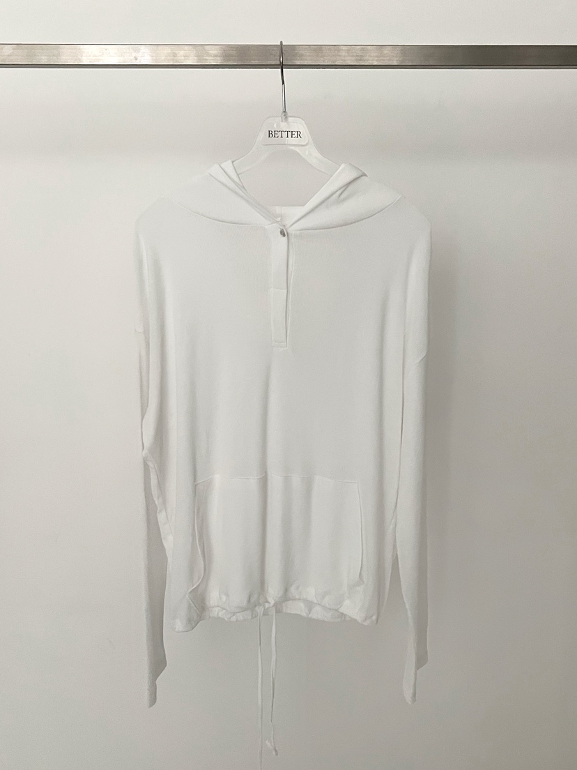 BETTER東大門實拍韓國女士新品26夏季熱賣長袖T恤連帽衫透明BETTER長袖T恤圖色1
