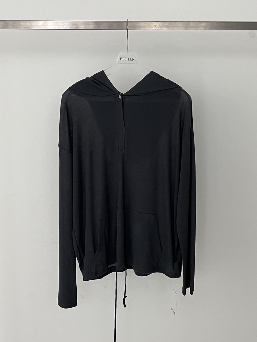 BETTER東大門實拍韓國女士新品26夏季熱賣長袖T恤連帽衫透明BETTER長袖T恤圖色4