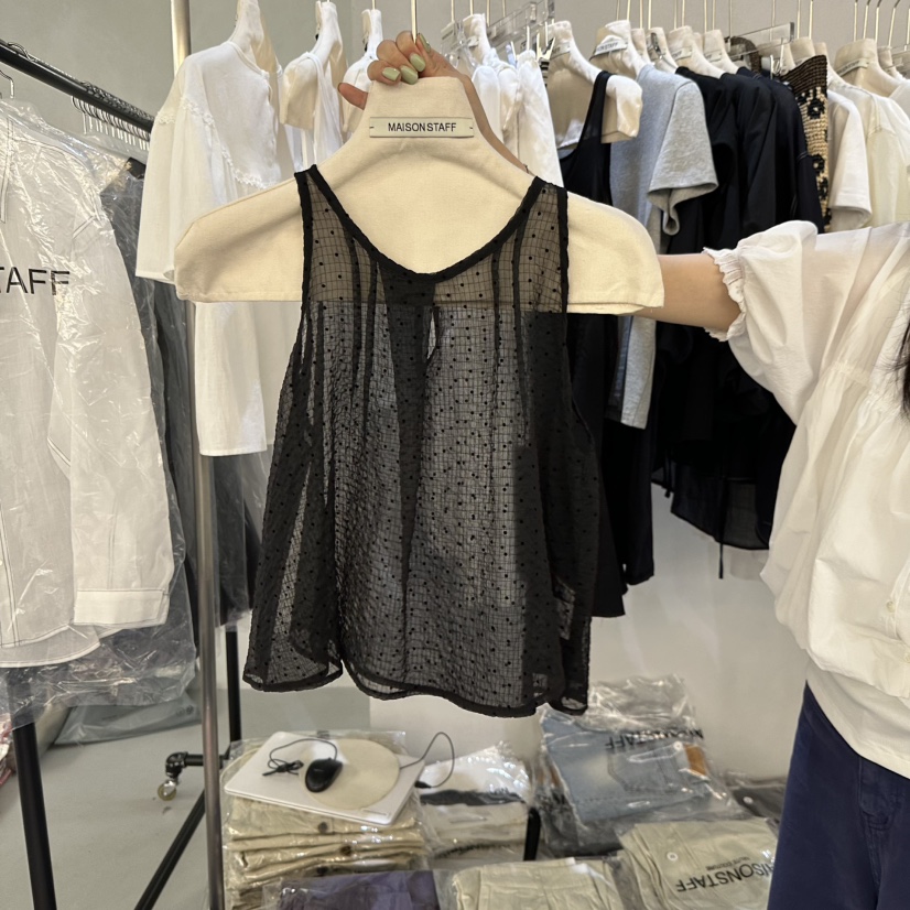 DOUBLE STANDARD/LE SMOKING/MAISONSTAFF韓國直郵實拍女士新品熱賣吊帶背心MAISONSTAFF吊帶/背心圖色2