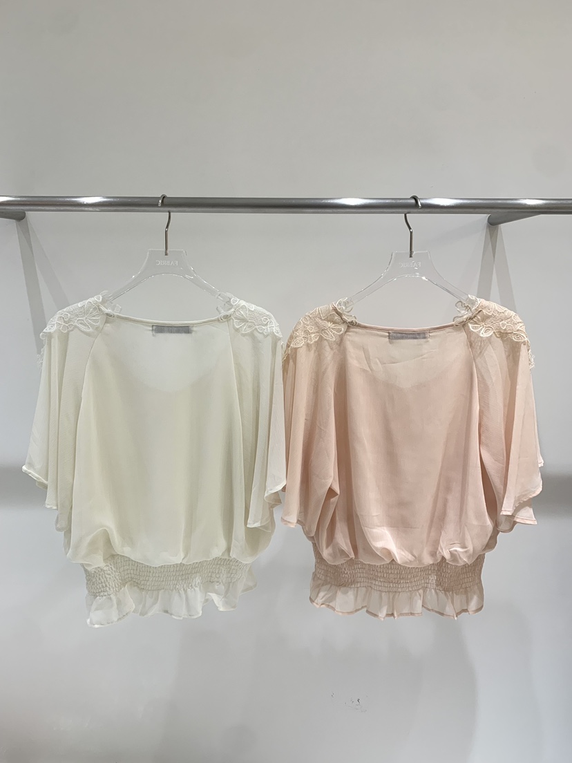 FABRIC韓國東大門代購女士新款職業時尚襯衫蕾絲衫雪紡蕾絲FABRIC襯衫/蕾絲衫