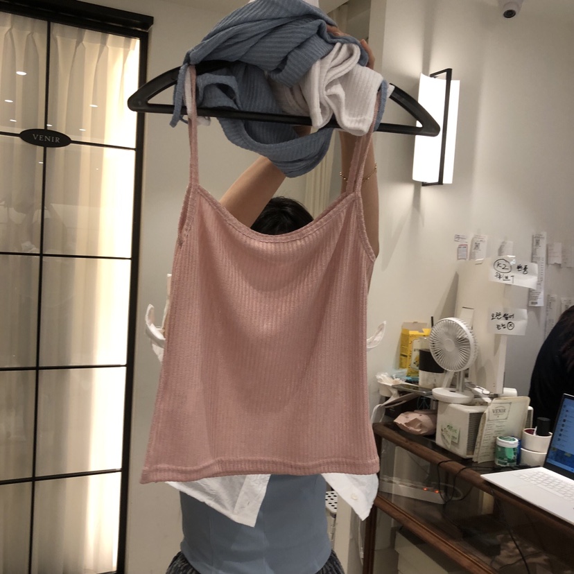 VENIR-a韓國直郵女士新品熱賣26春夏時尚26夏季吊帶背心羅紋VENIR-a吊帶/背心