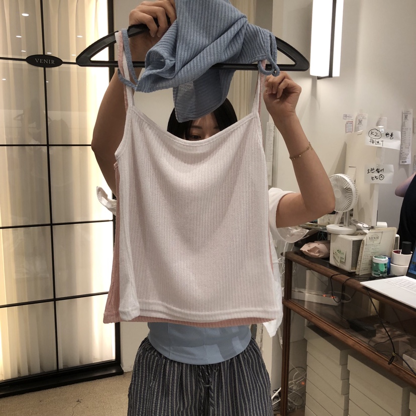 VENIR-a韓國直郵女士新品熱賣26春夏時尚26夏季吊帶背心羅紋VENIR-a吊帶/背心圖色3