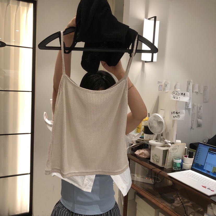 VENIR-a韓國直郵女士新品熱賣26春夏時尚26夏季吊帶背心羅紋VENIR-a吊帶/背心圖色5