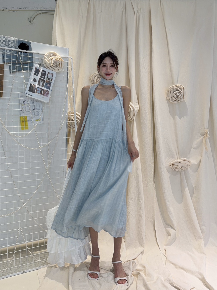 81 MARKET-L東大門實拍韓國女士新品人氣職業連衣裙含圍巾81 MARKET-L連衣裙
