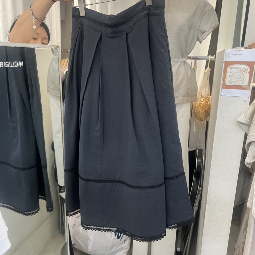 AFTERGLOW韓國直郵女士新品熱賣26夏季推薦人氣長裙百褶褶裙AFTERGLOW長裙圖色2